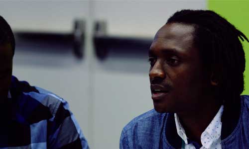 close up of african college student